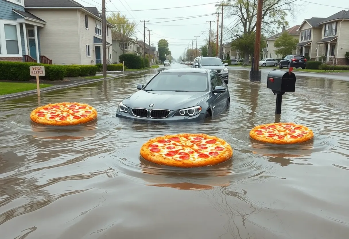 Absurd Disaster Scenes AI slop example
