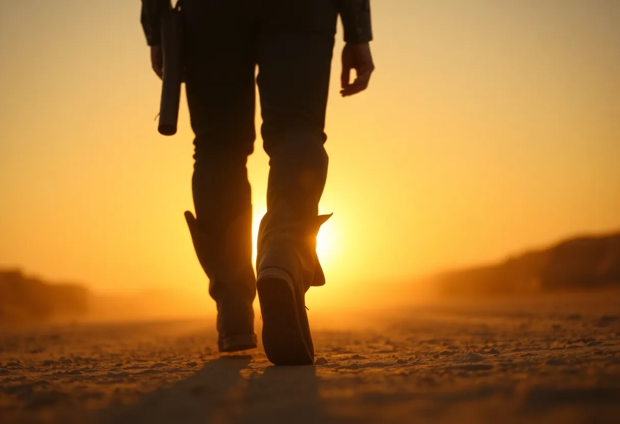 The Cowboy Walks Into Uncanny Valley AI slop example