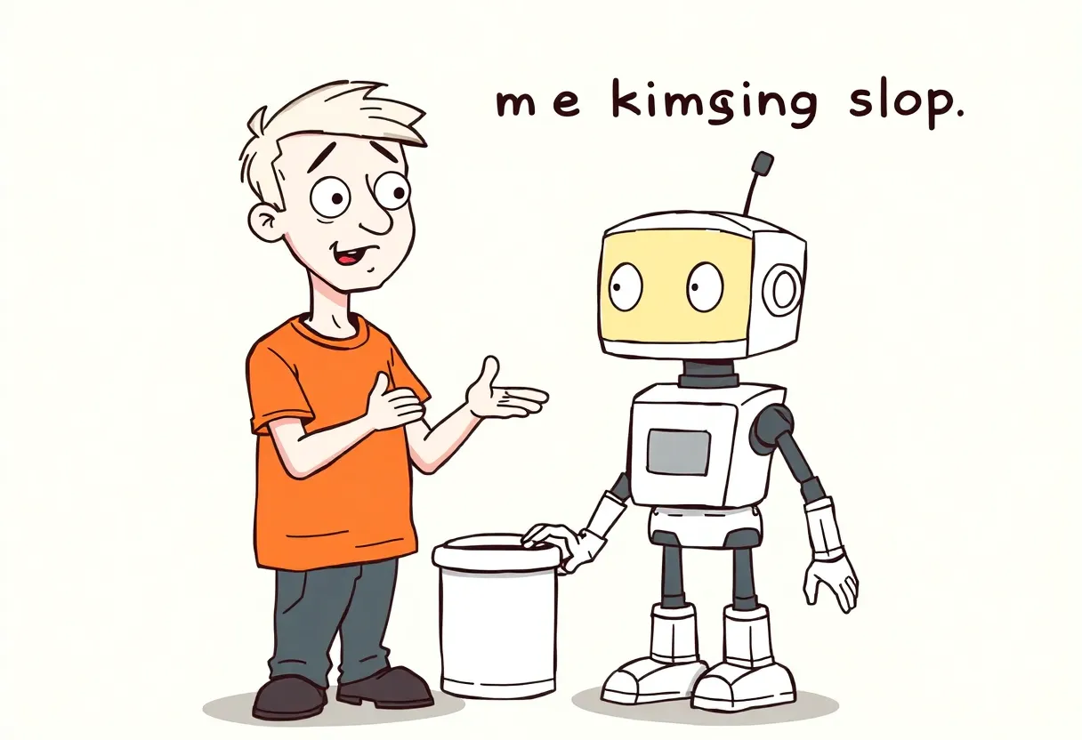"I Made This With AI" Self-Deprecation AI slop example